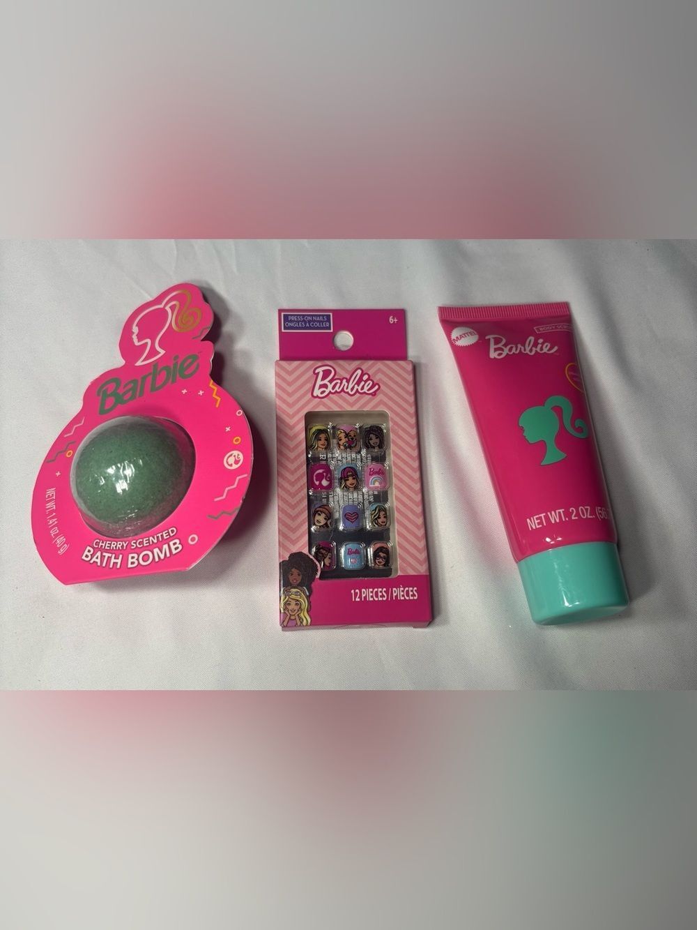 3 New Barbie Pink and Teal Bath & Body Gift Set